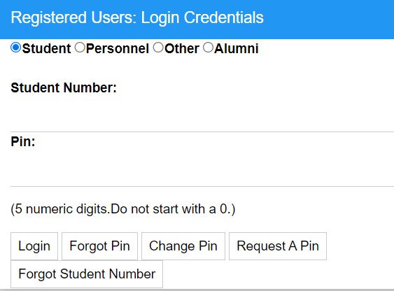 UKZN iEnabler login page.